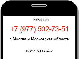 Информация о номере телефона +7 (977) 502-73-51: регион, оператор