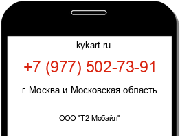 Информация о номере телефона +7 (977) 502-73-91: регион, оператор