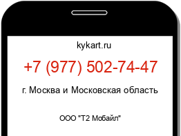 Информация о номере телефона +7 (977) 502-74-47: регион, оператор