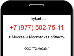 Информация о номере телефона +7 (977) 502-75-11: регион, оператор