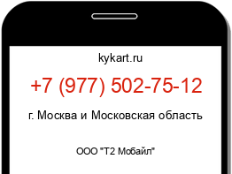 Информация о номере телефона +7 (977) 502-75-12: регион, оператор