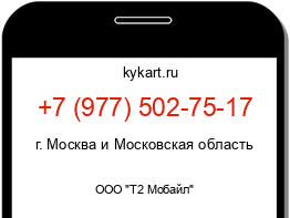 Информация о номере телефона +7 (977) 502-75-17: регион, оператор