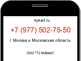 Информация о номере телефона +7 (977) 502-75-50: регион, оператор