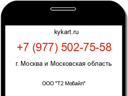 Информация о номере телефона +7 (977) 502-75-58: регион, оператор