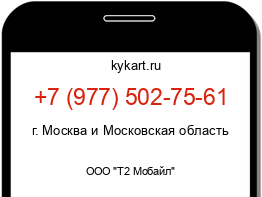 Информация о номере телефона +7 (977) 502-75-61: регион, оператор