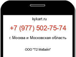 Информация о номере телефона +7 (977) 502-75-74: регион, оператор