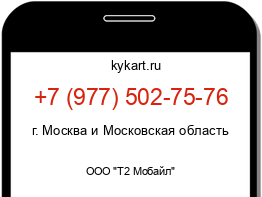 Информация о номере телефона +7 (977) 502-75-76: регион, оператор