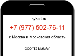 Информация о номере телефона +7 (977) 502-76-11: регион, оператор