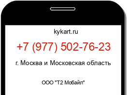 Информация о номере телефона +7 (977) 502-76-23: регион, оператор