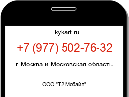 Информация о номере телефона +7 (977) 502-76-32: регион, оператор