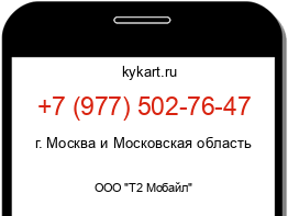 Информация о номере телефона +7 (977) 502-76-47: регион, оператор