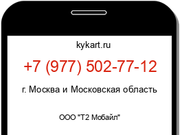 Информация о номере телефона +7 (977) 502-77-12: регион, оператор