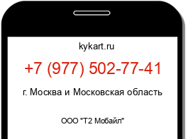 Информация о номере телефона +7 (977) 502-77-41: регион, оператор