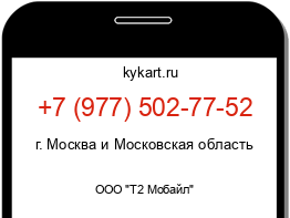 Информация о номере телефона +7 (977) 502-77-52: регион, оператор