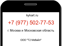 Информация о номере телефона +7 (977) 502-77-53: регион, оператор