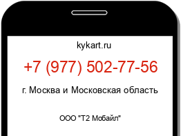 Информация о номере телефона +7 (977) 502-77-56: регион, оператор