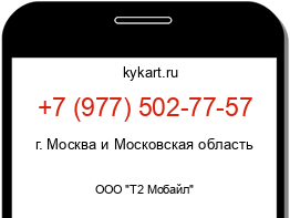 Информация о номере телефона +7 (977) 502-77-57: регион, оператор