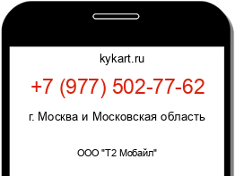 Информация о номере телефона +7 (977) 502-77-62: регион, оператор