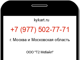 Информация о номере телефона +7 (977) 502-77-71: регион, оператор