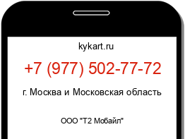 Информация о номере телефона +7 (977) 502-77-72: регион, оператор