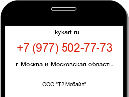 Информация о номере телефона +7 (977) 502-77-73: регион, оператор