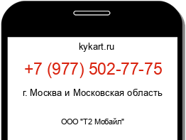 Информация о номере телефона +7 (977) 502-77-75: регион, оператор