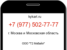 Информация о номере телефона +7 (977) 502-77-77: регион, оператор