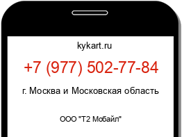 Информация о номере телефона +7 (977) 502-77-84: регион, оператор