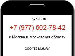 Информация о номере телефона +7 (977) 502-78-42: регион, оператор