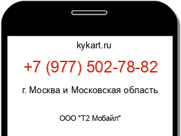 Информация о номере телефона +7 (977) 502-78-82: регион, оператор