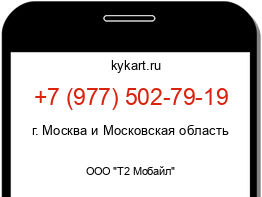 Информация о номере телефона +7 (977) 502-79-19: регион, оператор