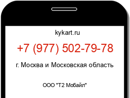 Информация о номере телефона +7 (977) 502-79-78: регион, оператор