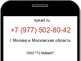 Информация о номере телефона +7 (977) 502-80-42: регион, оператор