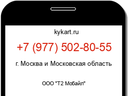 Информация о номере телефона +7 (977) 502-80-55: регион, оператор
