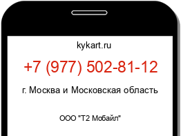 Информация о номере телефона +7 (977) 502-81-12: регион, оператор