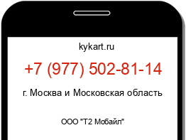 Информация о номере телефона +7 (977) 502-81-14: регион, оператор