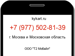 Информация о номере телефона +7 (977) 502-81-39: регион, оператор