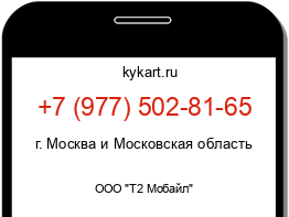 Информация о номере телефона +7 (977) 502-81-65: регион, оператор