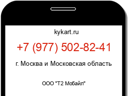 Информация о номере телефона +7 (977) 502-82-41: регион, оператор