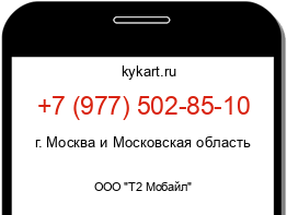 Информация о номере телефона +7 (977) 502-85-10: регион, оператор