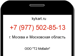 Информация о номере телефона +7 (977) 502-85-13: регион, оператор