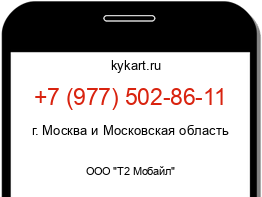 Информация о номере телефона +7 (977) 502-86-11: регион, оператор