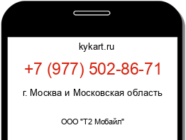 Информация о номере телефона +7 (977) 502-86-71: регион, оператор