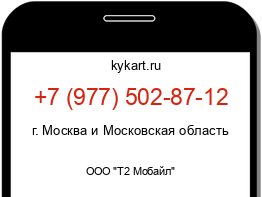 Информация о номере телефона +7 (977) 502-87-12: регион, оператор