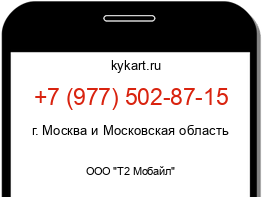 Информация о номере телефона +7 (977) 502-87-15: регион, оператор