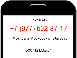 Информация о номере телефона +7 (977) 502-87-17: регион, оператор
