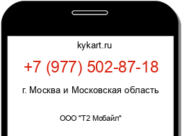 Информация о номере телефона +7 (977) 502-87-18: регион, оператор