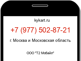Информация о номере телефона +7 (977) 502-87-21: регион, оператор