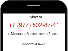 Информация о номере телефона +7 (977) 502-87-41: регион, оператор