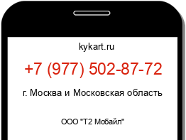 Информация о номере телефона +7 (977) 502-87-72: регион, оператор